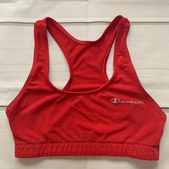 red champion sports bra